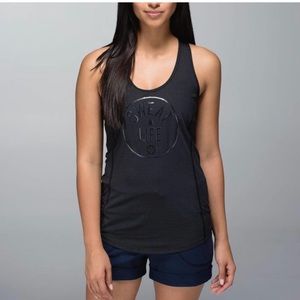 Lululemon woman’s runner up tank black sweat life *silverescent